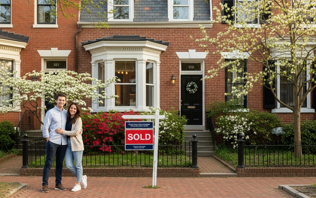 First-Time Homebuyer Guide Richmond VA — couple in front of historic row home
